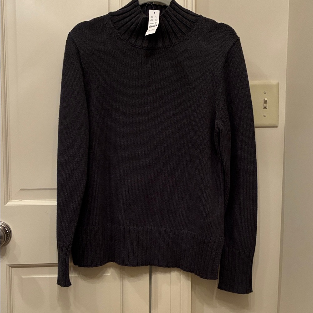 J Crew cotton mock neck sweater